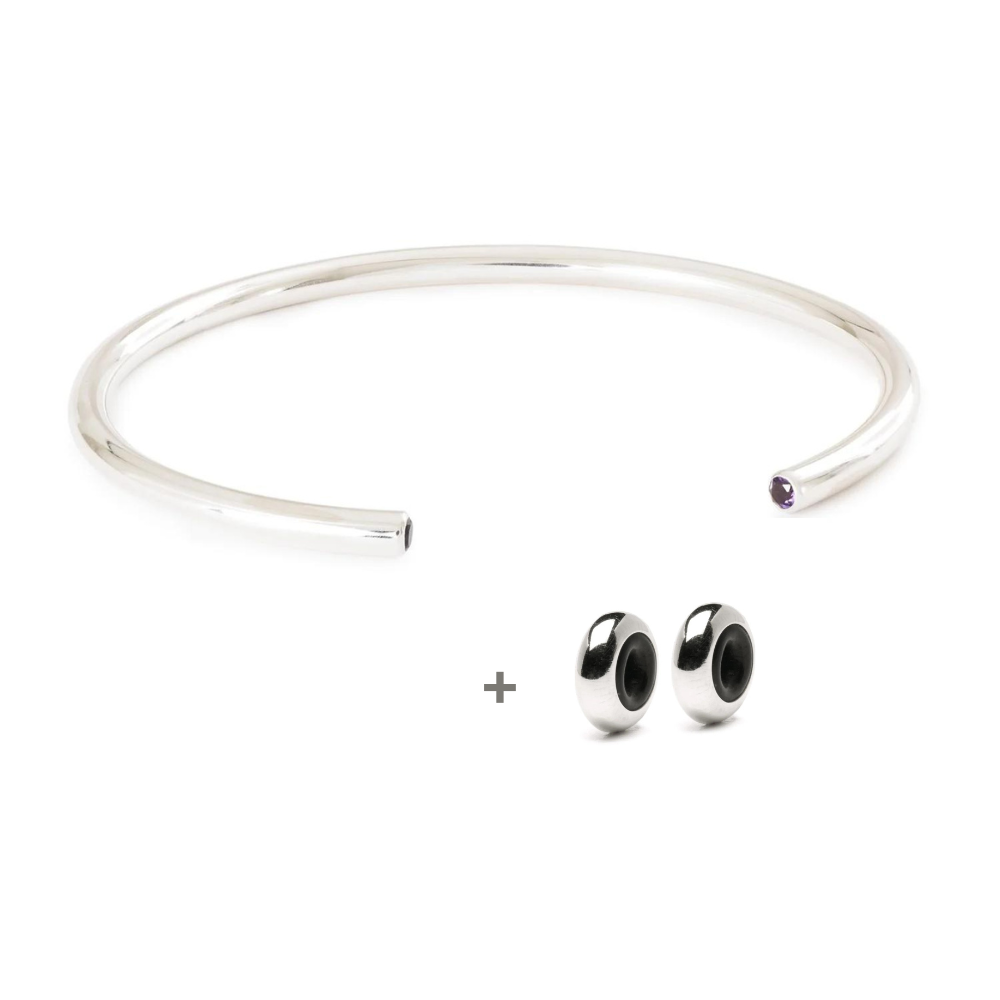 Power Bangle with Silver Spacers (2 pcs) – Trollbeads