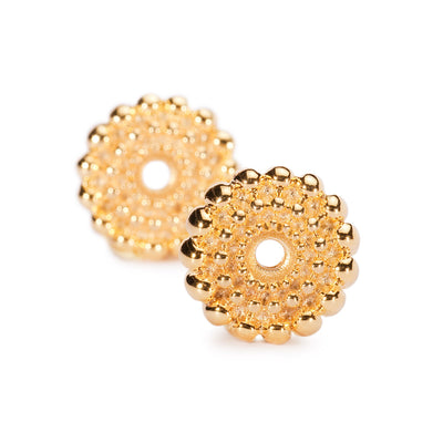 Sun Circle Earrings, Small, Gold Plated