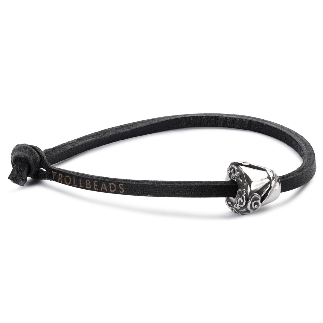 Single Leather Bracelet, Black – Trollbeads
