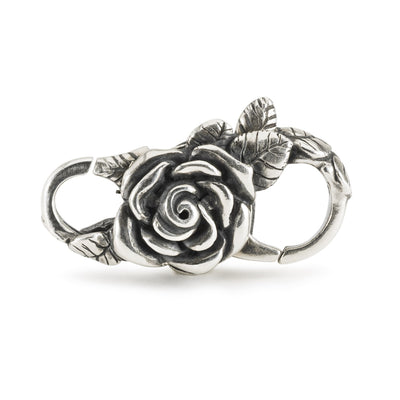 A beautiful and elegant clasp featuring a rose design in silver, adds a finishing touch to your bracelet and secure it in style.