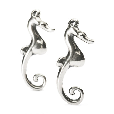 Seahorse Couple Earrings with Silver Earring Hooks