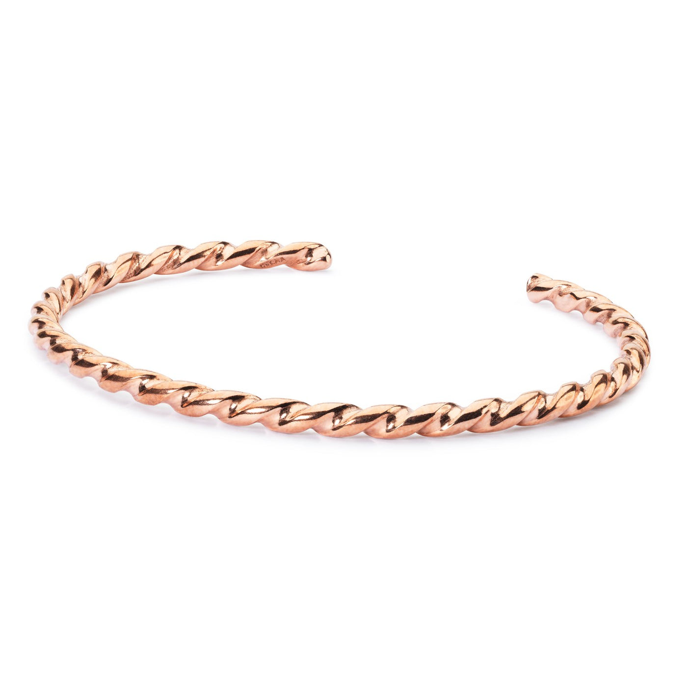 Twisted copper bangle, offering a warm and unique foundation for your Trollbeads bracelet.
