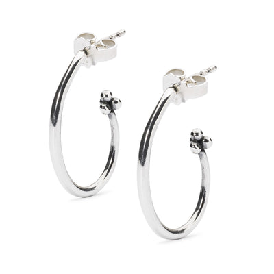 Earring Hooks with Buds, featuring a set of two hooks with delicate bud-shaped accents, made of silver and perfect for adding a touch of elegance to your look.