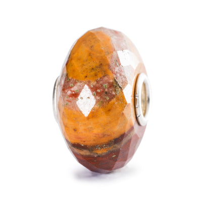 Brown and Yellow Chalcedony Bead