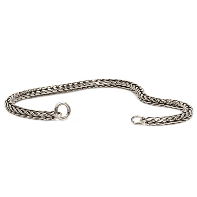 Silver & Leather Bracelet 16 cm