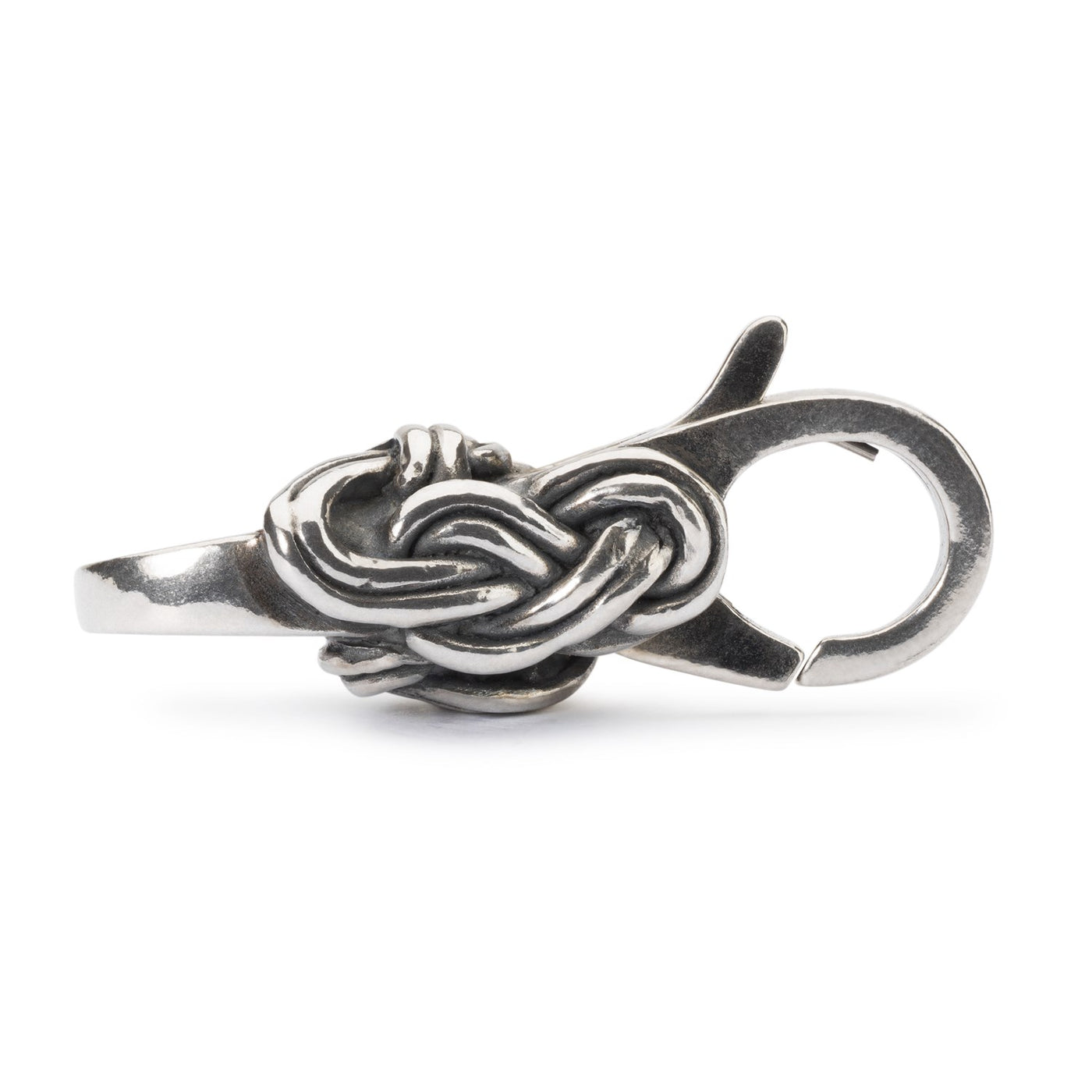 Savoy Knot Clasp - a sterling silver clasp in the shape of a decorative knot, adding a touch of intricate detail to your Trollbeads bracelet.