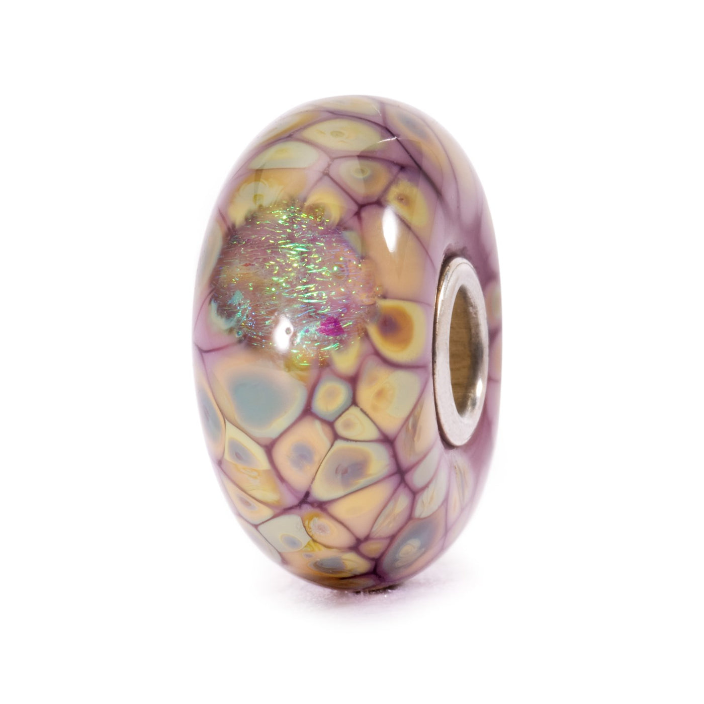 Purple Flower Mosaic Bead