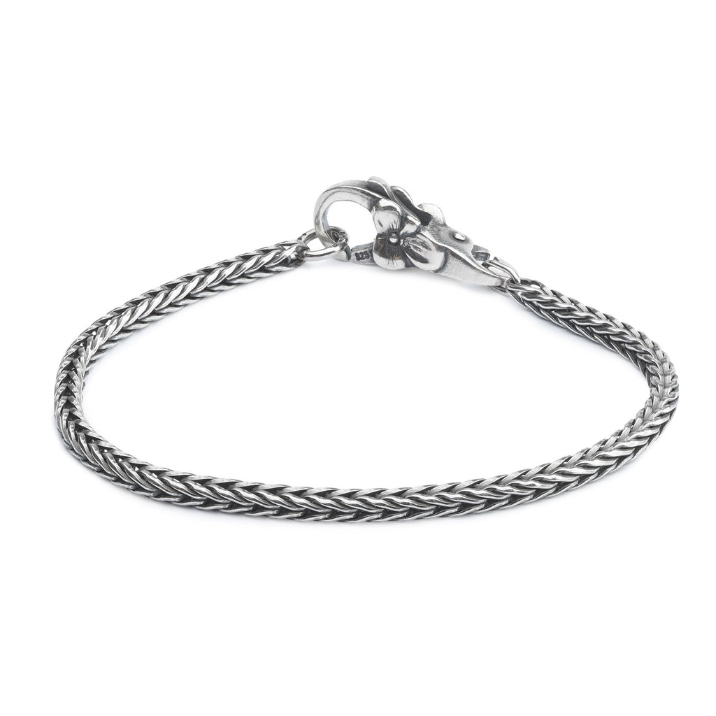 Trollbeads ブレスレット チャーム付き925刻印 シルバー【5125】 Sterling Silver Bracelet with Flower Clasp – Trollbeads