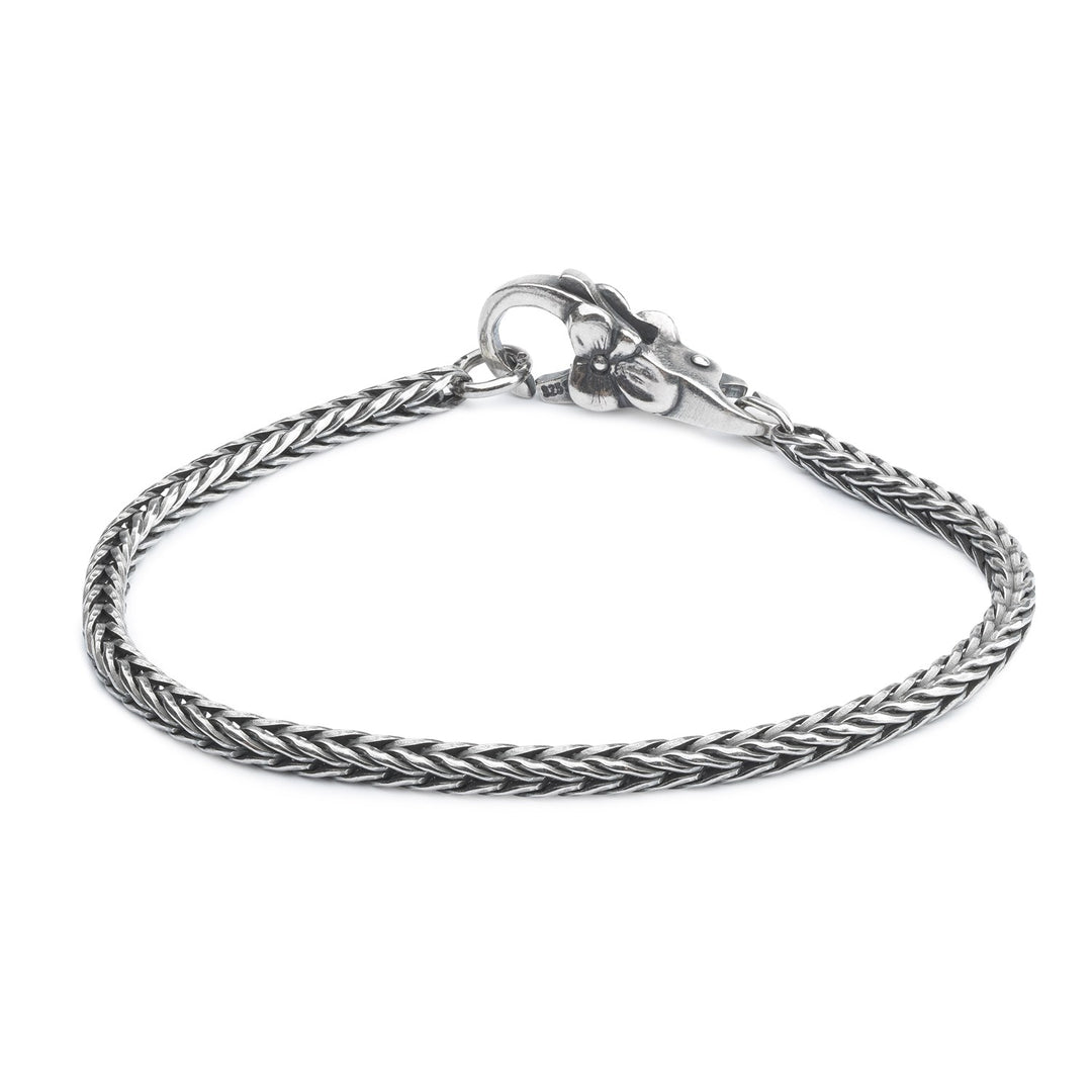 Trollbeads ブレスレット チャーム付き925刻印 シルバー【5125】 Sterling Silver Bracelet with Flower Clasp – Trollbeads