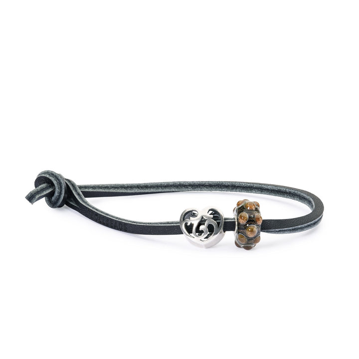 Single Leather Bracelet, Black – Trollbeads