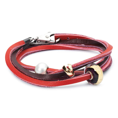 Leather Bracelet Red/Bordeaux