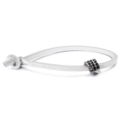 Single Leather Bracelet, White