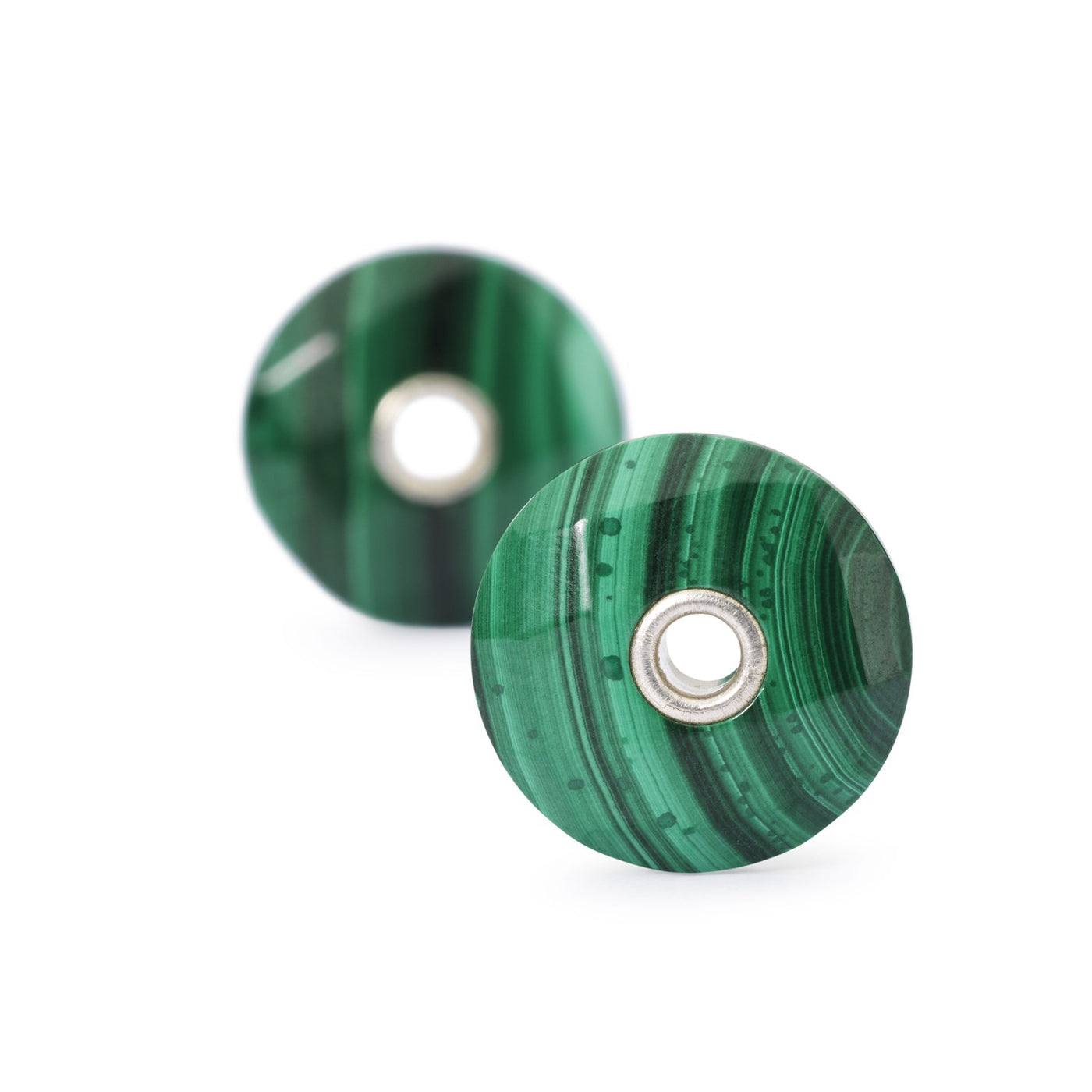 Malachite Earrings with Silver Earring Hooks