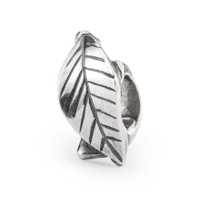 Fresh Beginnings is a sterling silver bead with a dainty leaf design, symbolizing new beginnings and growth, for your Trollbeads bracelet.