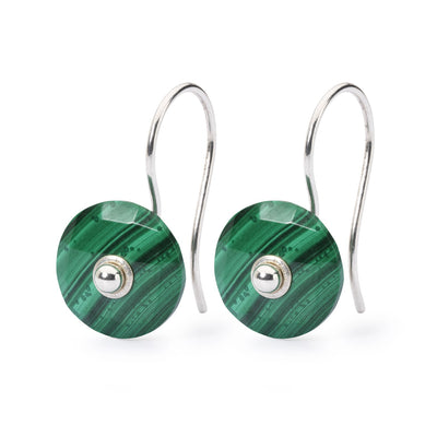 Malachite Earrings with Silver Earring Hooks