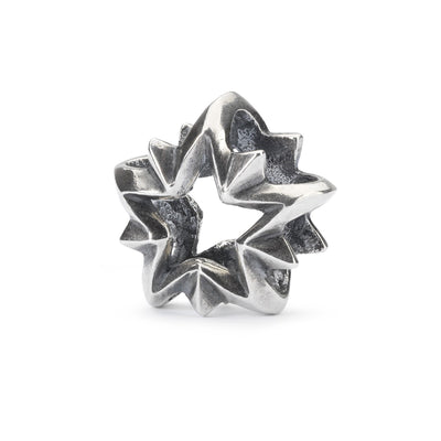 Sterling Silver bead with a star shape, symbolizing guidance and inspiration, for your Trollbeads jewelry.