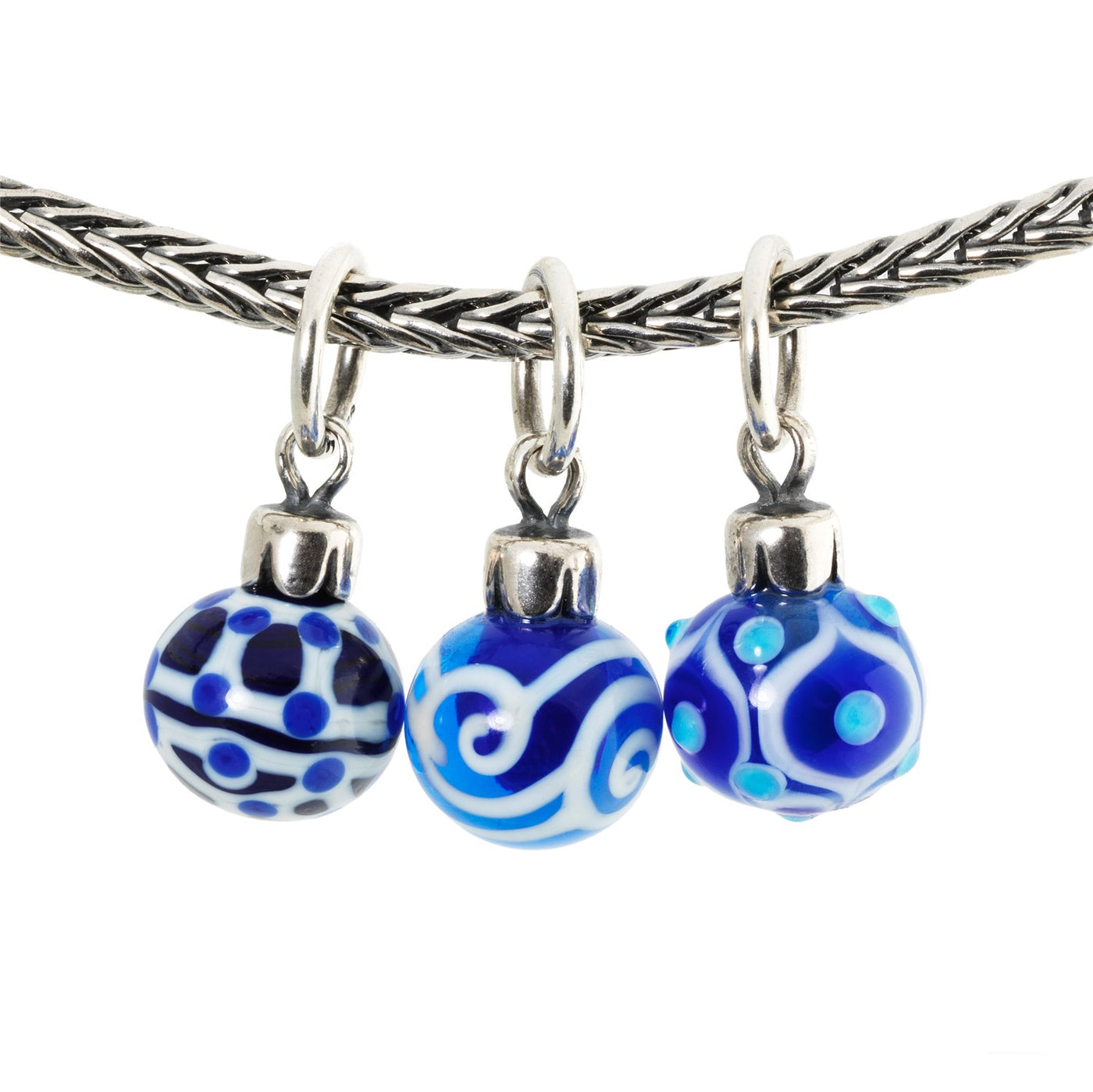 Blue Christmas Ornaments Beads
